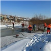 В Красноярске разлившаяся река Бугач подступила к частному сектору и подтопила придомовые терирритории