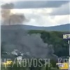 Красноярцев напугал черный дым от пожара в районе гипермаркета «Лента» (видео)