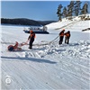 На красноярском водохранилище перекопали несанкционированный съезд на лед