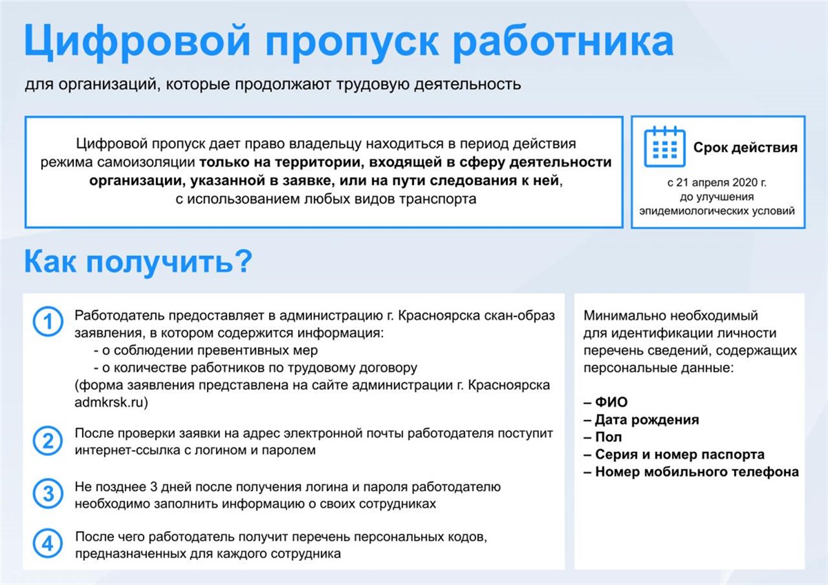 Выдача пропусков любого установленного образца осуществляется только