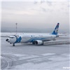 В Красноярске встретили первый самолет с символикой Универсиады-2019