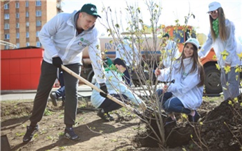 «Мы создаем чистое небо»: активисты «Зеленой дружины СГК» высадили в Красноярске тысячи цветов и сотни деревьев