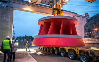 «Надежные, мощные, экономичные»: на Красноярскую ГЭС доставили новые рабочие колеса