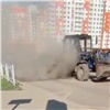 Улицу Лесников накрыла «пылевая буря» (видео)