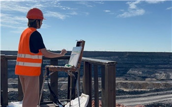 Искусство на промышленной площадке: художники и юные таланты открыли красоту Ирбейского разреза