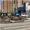В центре Красноярска началось благоустройство еще одной поперечной улицы 