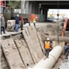 В Красноярске на Семафорной начали монтаж нового коллектора